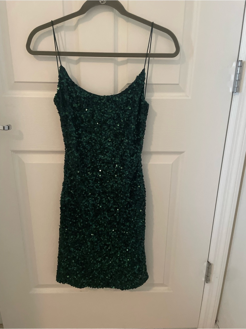 B Darlin Emerald Green Sequin Mini Dress